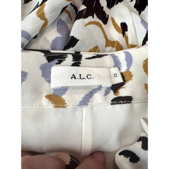 A.L.C. baxter printed tiered silk skirt 0 - Picture 4 of 6